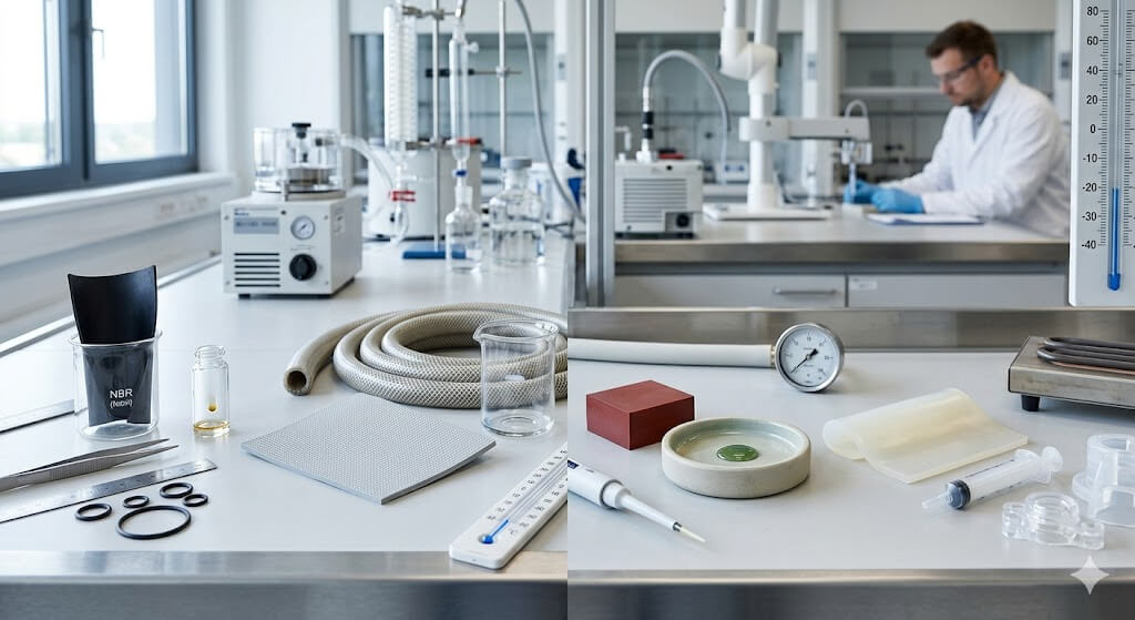 Виды резины для промышленности: NBR, EPDM, Viton, силикон